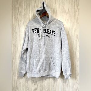 New Orleans The Big Easy Grey Hoodie Size M LNC by Pacific & Co.